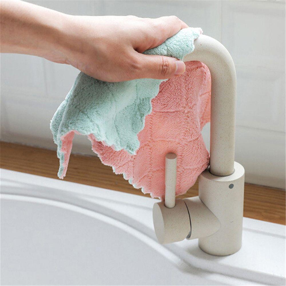 Household Super Absorbent Microfiber Cleaning Towel Clean Cloths Non-stick Oil Rags Scouring Pad