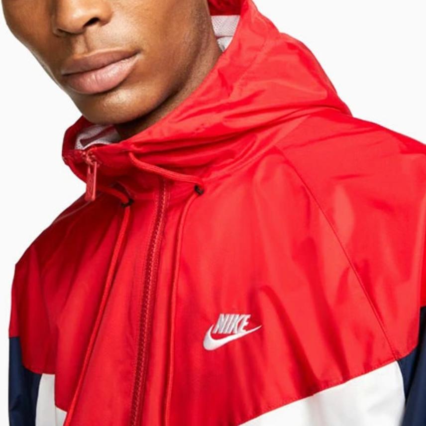 Nike Куртки Мужские Красный Белый С капюшоном Умеренная Другое AR2192-104