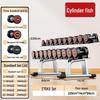 Rubberized Dumbbell Set with Storage Rack