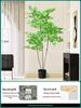 Artificial Nandina Domestica Potted Plant for Home Decoration - Green Ornamental Bonsai for Living Room or Sofa Side Decor.