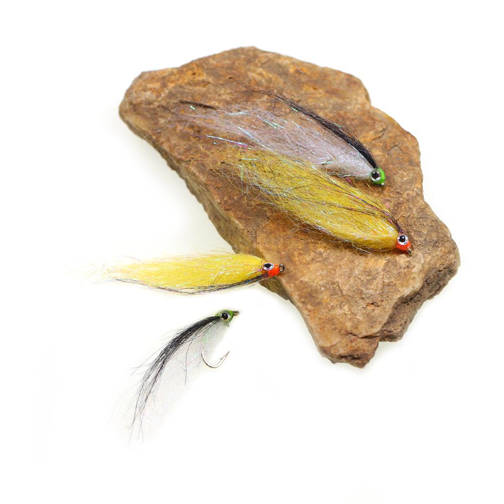 6 шт. раненый ледяной даб Minnow Fly EP шелковистое волокно наживка стример муха