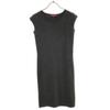 Max Mara Studio Смесь шелка Вязаное однотонное платье без рукавов S Серый Женский Б/У