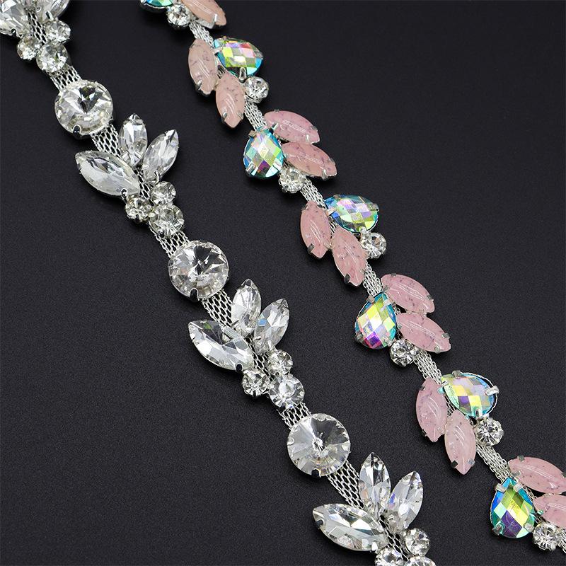 Цепочка с кристаллами Маркиза на когтях для DIY вечернего платья и модных аксессуаров высокого класса