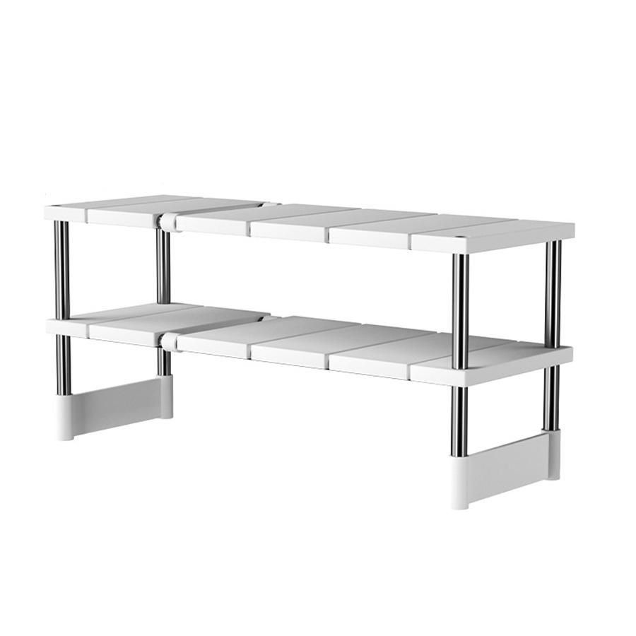 1 Расширяемая полка для хранения кухонной мойки из нержавеющей стали, многоуровневая многофункциональная внутренняя многоуровневая полка для хранения