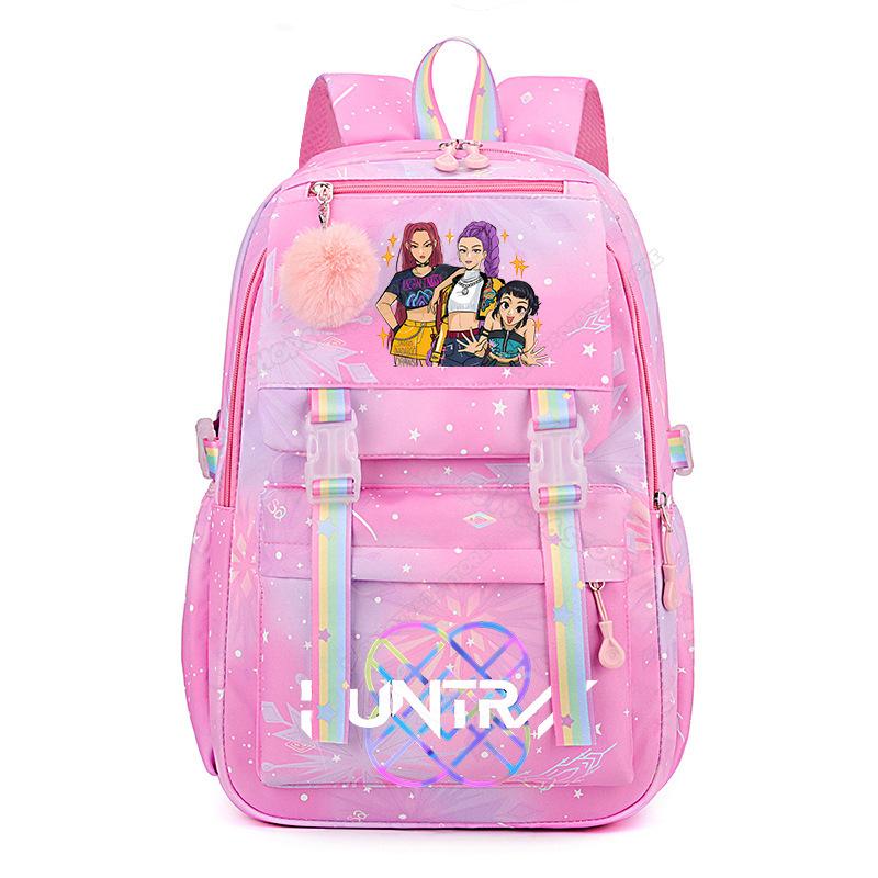 Anime KPop Demon Hunters Backpack Fashion High-capacity Backpack with Cartoon Character Graphics Rucksack Children Birthday Gift