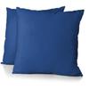 Set of 2 Pillowcases - HOME LINGE PASSION - 63 X 63 Cm - Blue