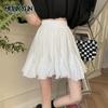 Женские юбки летние однотонные А-силуэта бальное платье Y2K юбка универсальная повседневная милая мини-юбка в стиле преппи женская