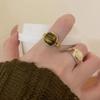 Elegant Grace Metal Geometric Ring For Women Men Retro Ellipse Open Ring Party Jewelry Gift
