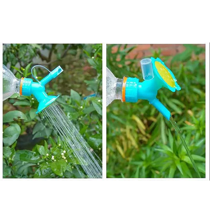 .New Home Garden Flower Plant Water Sprinkler For Flower Waterers Bottle Watering Cans Sprinkler 2 In 1 Plastic Sprinkler Nozzle