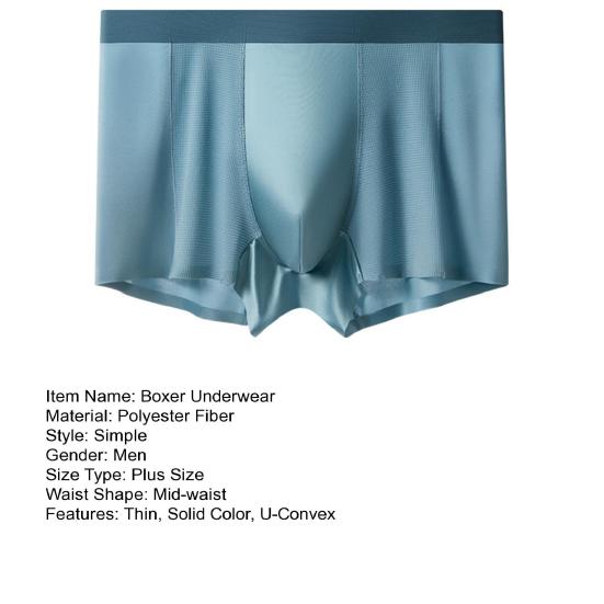 Мужское нижнее белье боксеры со средней посадкой, облегающего кроя, высокая эластичность, шорты-брифы, дышащий дизайн с отверстиями, гладкие трусы с U-образной выпуклостью