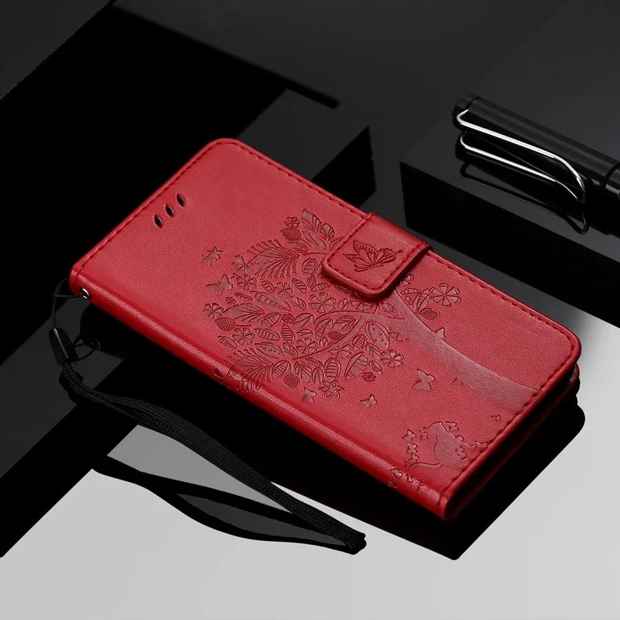 Кошелек с тиснением "Дерево" Чехол-книжка из кожи для Samsung Galaxy A07 A15 A16 A17 A35 A36 A55 A56 S25 Edge S24 S23 S22 S21 Ultra S20 FE