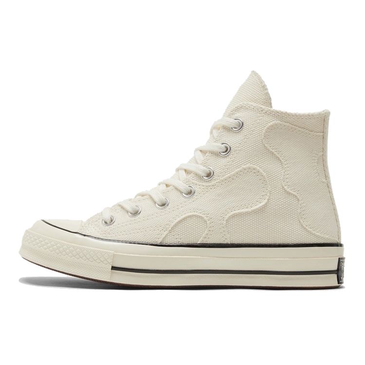 Converse Chuck 70 High Egret Earth Camo Women Sneakers Cream Black White 571071C