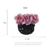 Updo Styling Tool Flower Hair Net with Spring Clip Net Pocket Headdress  For Work Use