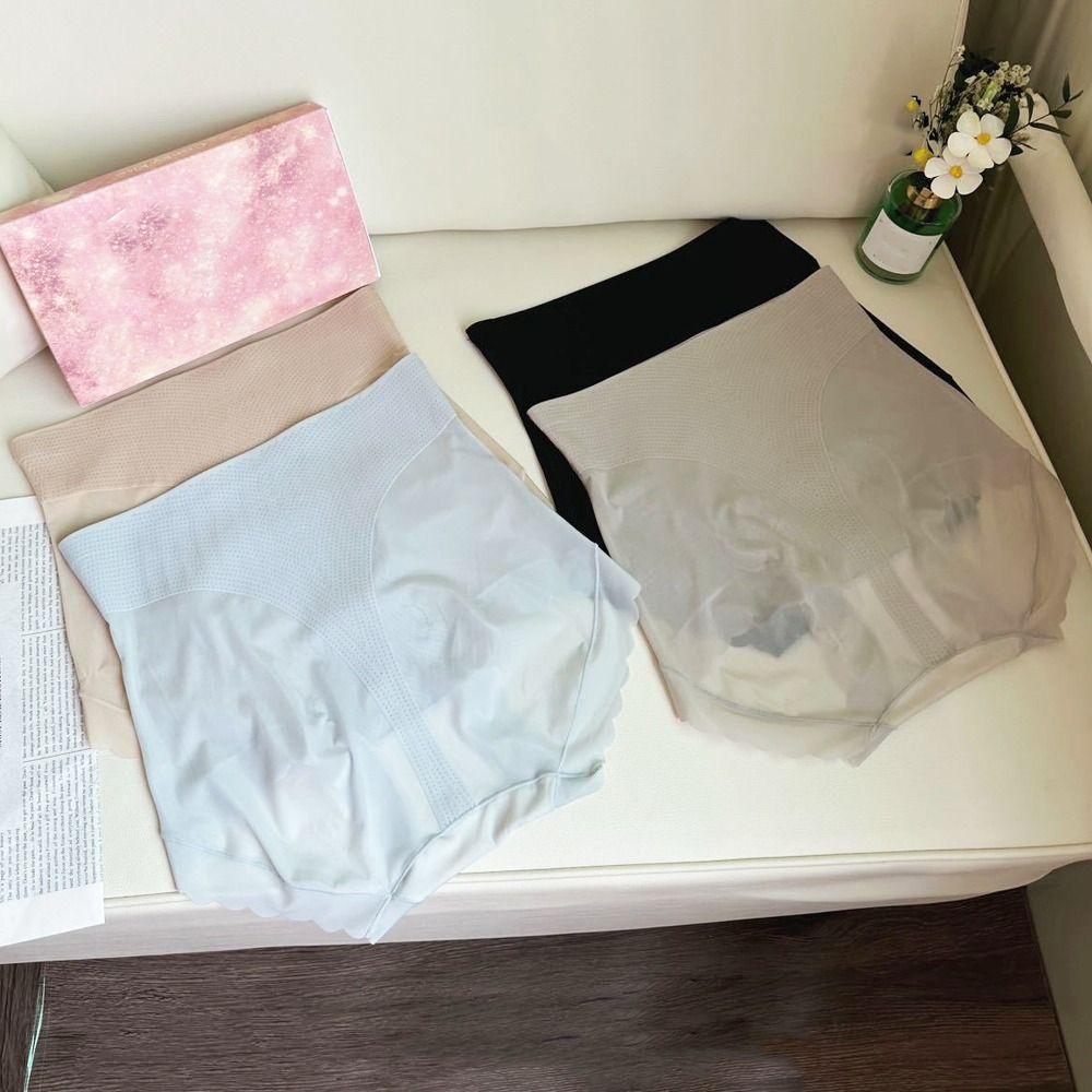 Корректирующее белье для живота, трусы для формирования фигуры из ледяного шелка, дышащее утягивающее белье, женское