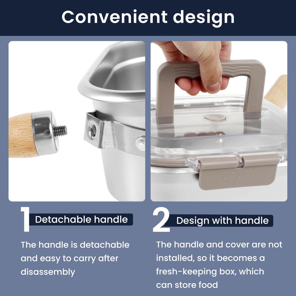 Многофункциональная кастрюля для фритюра, сковорода из нержавеющей стали с корзиной и ручкой, портативные квадратные фритюрницы для кухни