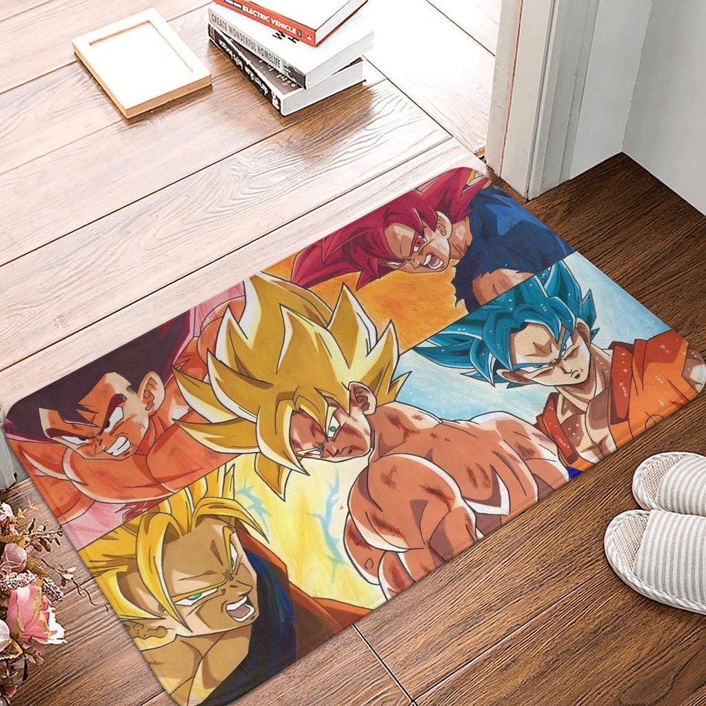DragonBall Anime Dragon Ball Doormat Non-Slip Entrance Bath Kitchen Door Floor Mat Garage Carpet Rug