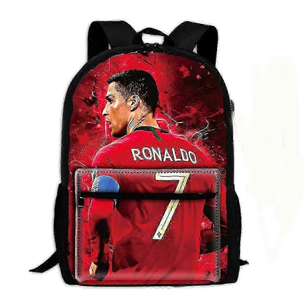 Роналду CR7 в Красном Школьном Рюкзаке для Учеников, Повседневный Рюкзак для Девочек и Мальчиков