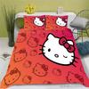 Набор постельного белья Hello Kitty Аниме Пододеяльник 100% Полиэстер Подходит для Детей и Взрослых Комплект из 3 предметов 1 Пододеяльник