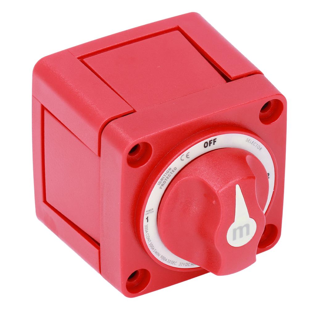 300A Battery Switch 360 degrees Rotating 4 Position Battery Switch Selector IP66 Waterproof for Yachts RVs Modified