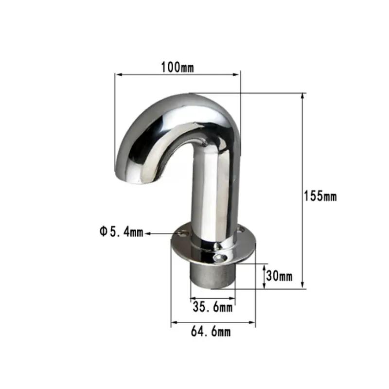 35mm Goose Neck Outlet Wire Tube for Marine Cable Outlet Wire Tidy U Outlet Goose Neck Boat Deck Stainless Steel