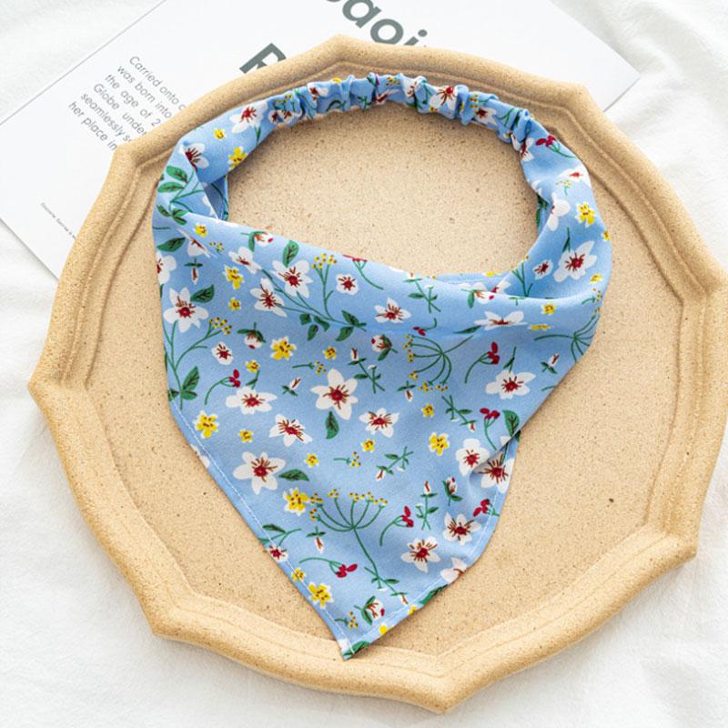 Summer Printting Hair Scarf Scrunchies Vintage Triangle Bandanas Hairband Headband Elastic Hair Bands Headwrap Hair Accessories