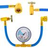 Refrigerant Recharge Hose Kit R134A Car Conditioning Hose Con Refill Gauges 1/2 Acme Thread Sturdy Car Air Conditioner Hose