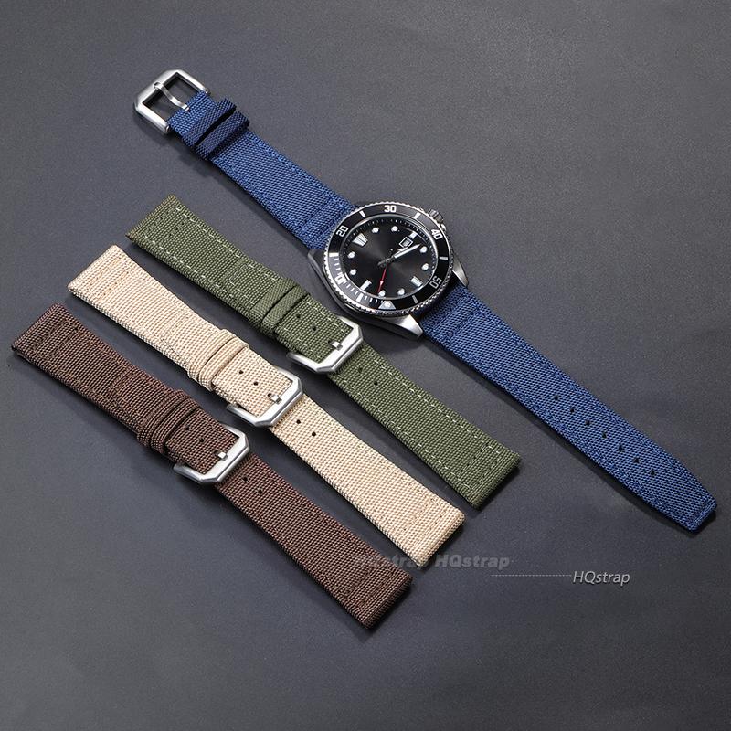 Нейлоновый холщовый ремешок для часов IWC Pilot 20 мм 21 мм 22 мм Водонепроницаемый спортивный ремешок для часов Кожаный браслет на запястье Мужской Женский Браслет