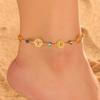 7 Chakra Colorful Zircon Anklet Women Stainless Steel Gold Leg Ankle Bracelet Amulet Meditation Yoga Jewelry Gift