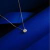 Fashion Simple Single Moissanite Pendant Necklace Women Dainty Clavicle Chain Light Luxury Bubble Design