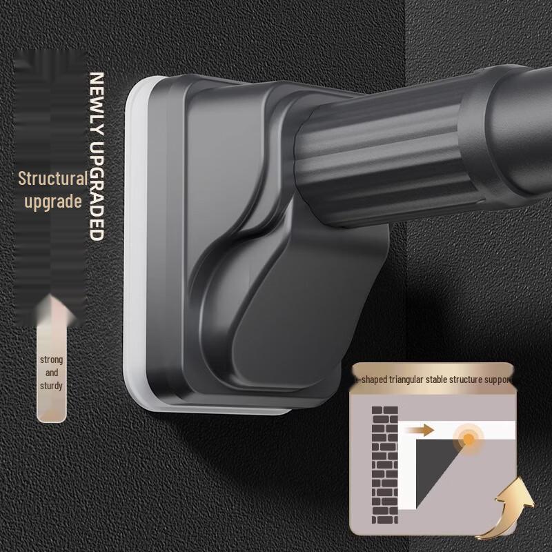 Gaobei 33mm No-Drill L-shaped Telescopic Shower Curtain Rod