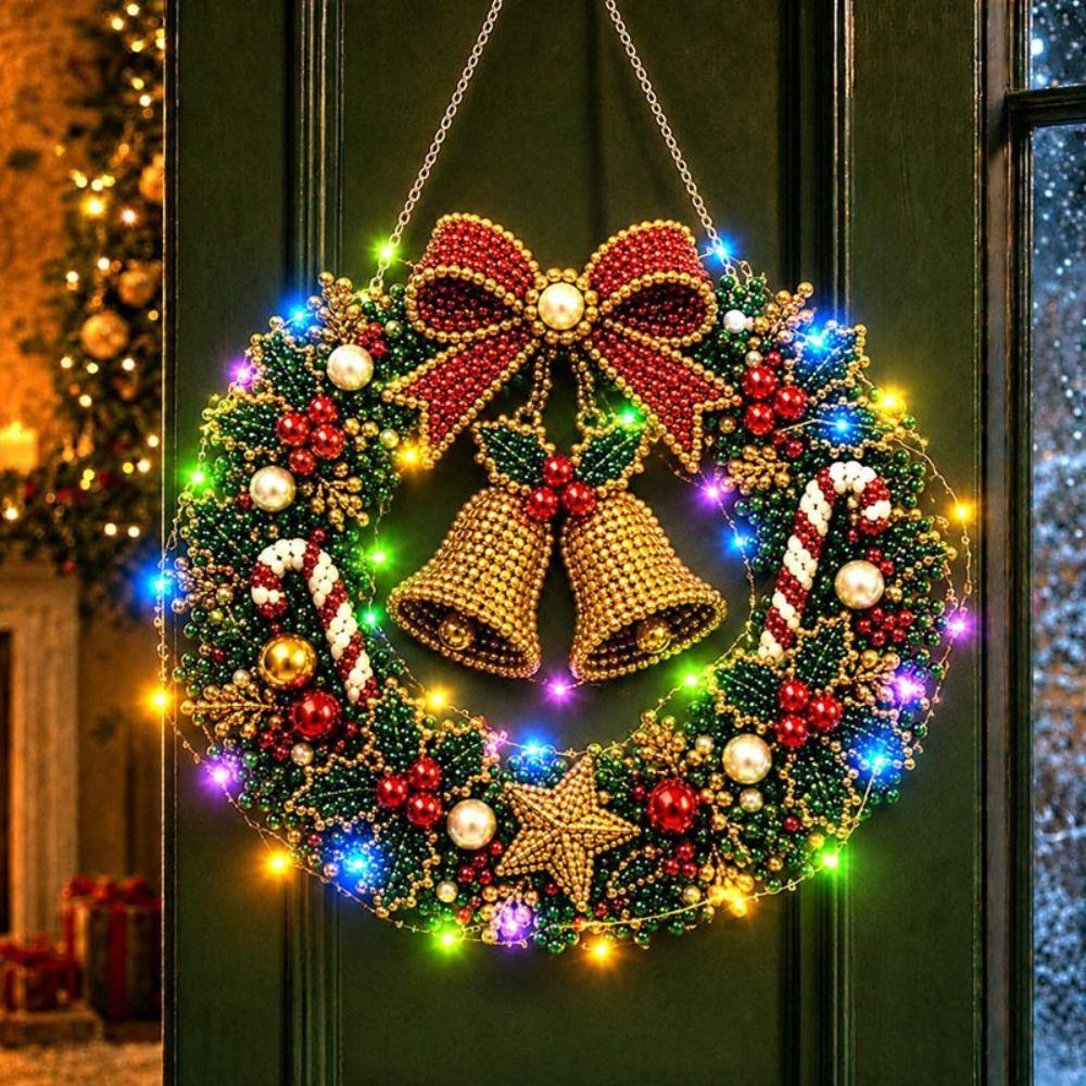 Sparkling Christmas Wreath Pendant Decorative DIY Hanging Kit Christmas Ornaments