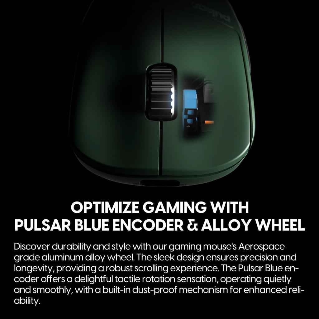 Pulsar Gaming Gears X2H eS Wireless Gaming 26000 Optical PAW3395 Mouse, Ultra-Lightweight 65g, Ambidextrous, 2.4GHz, 1ms, DPI, Sensor,