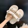 Женская летняя верхняя одежда звезды женского пола универсальные хлебные липучки крутые шлепанцы ощущение наступания на дерьмо толстая подошва повседневная облачная обувь