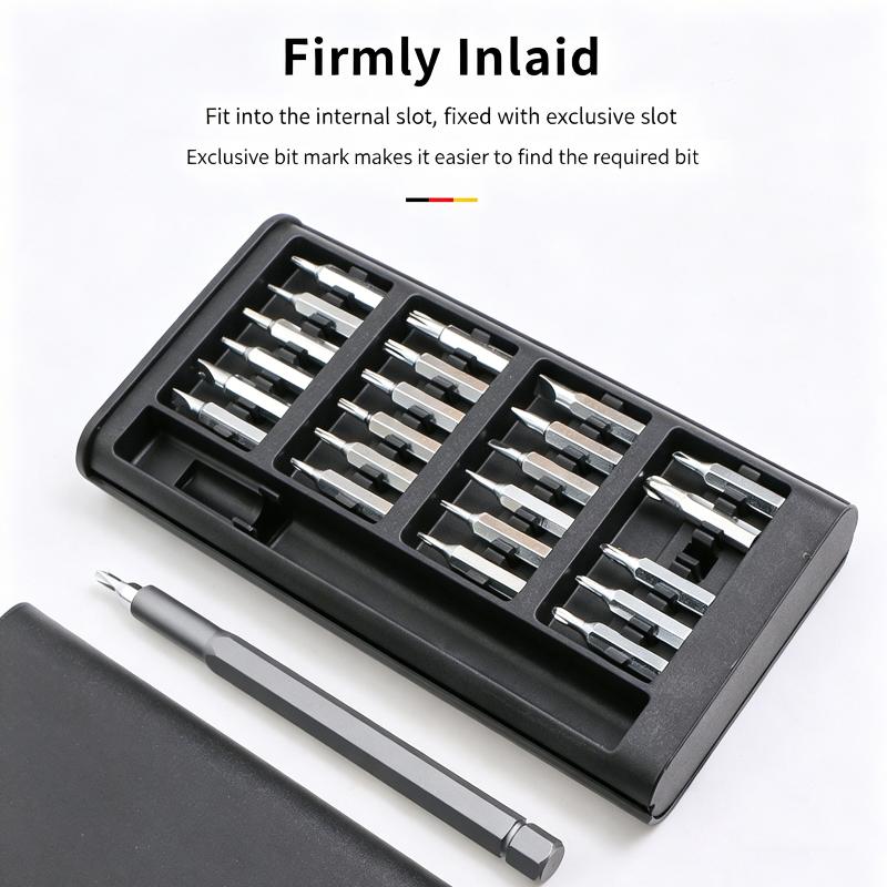 24-In-1 Magnetic Screwdriver Set - Precision Repair Kit For Phone, Computer & Electronics - 24 Detachable Steel Bits