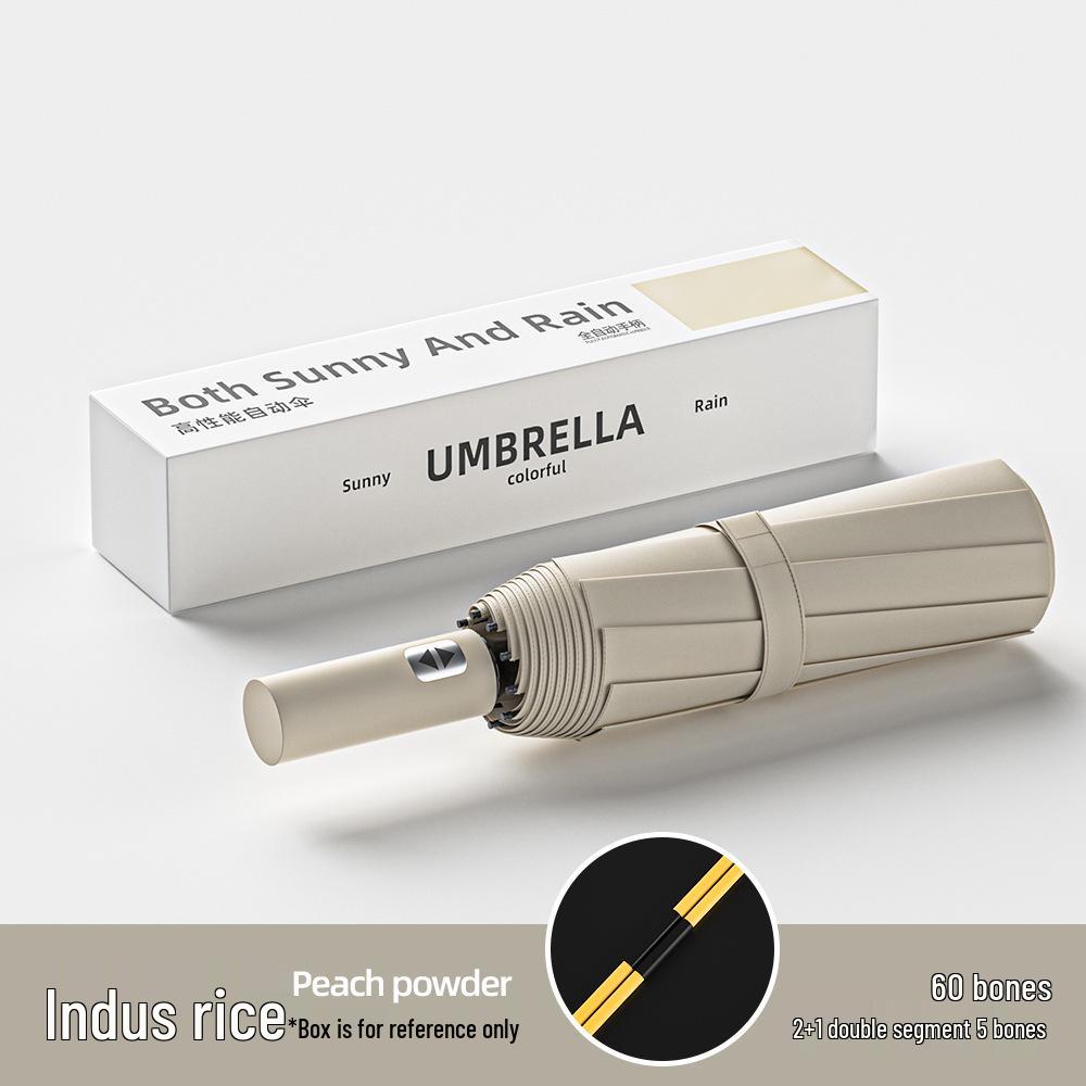 Роскошный полностью автоматический складной зонт для женщин и мужчин — солнцезащитный, защитный и рекламный зонт для бизнеса.