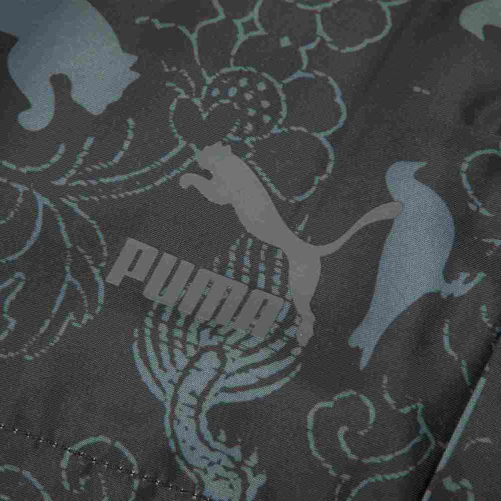 Puma X Staple Collaboration SS23 принтованные повседневные брюки со шнуровкой, тканые брюки унисекс, черные 620651-01