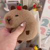 Dualswish Squeaky Apple Capybara Keychain Creative Backpack Pendant Couple Plush Toy Decoration Friend Birthday Gift
