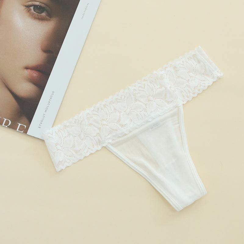 1 Pc Elastic Silk Thong for Women Mulberry Silk Erotic Underwear Low Waist Breathable Triangle Pants T-pants