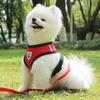 1 Set Dog Harness Adjustable Sweat-absorbent Minimalist Reflective Strip Pet Leash Pet