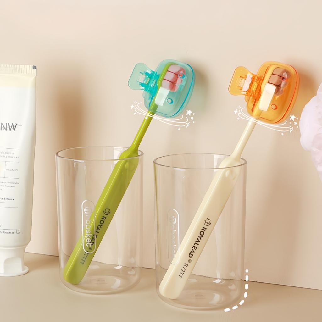 1 шт., чехлы на головку зубной щетки для путешествий, защитная крышка для зубной щетки, защитный чехол для щетки, портативный пластиковый зажим для домашних путешествий