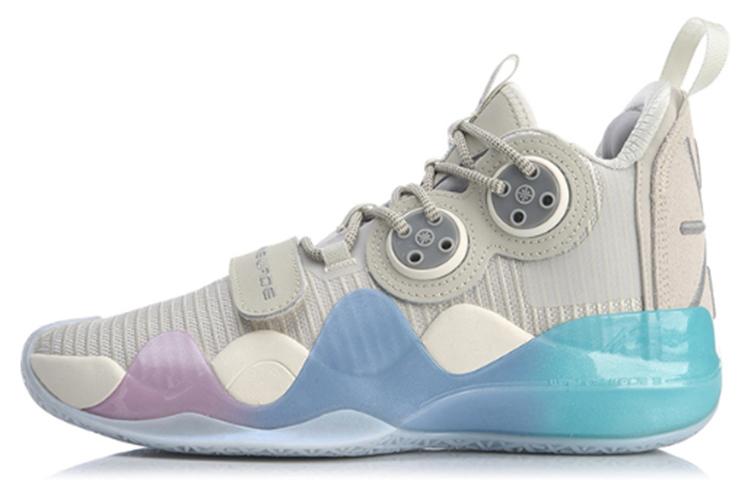 Li Ning WOW 8 Way Of Wade 8 Износостойкие Дышащие Высокие Баскетбольные Кроссовки Мужские Сахарная Вата ABAP113-9