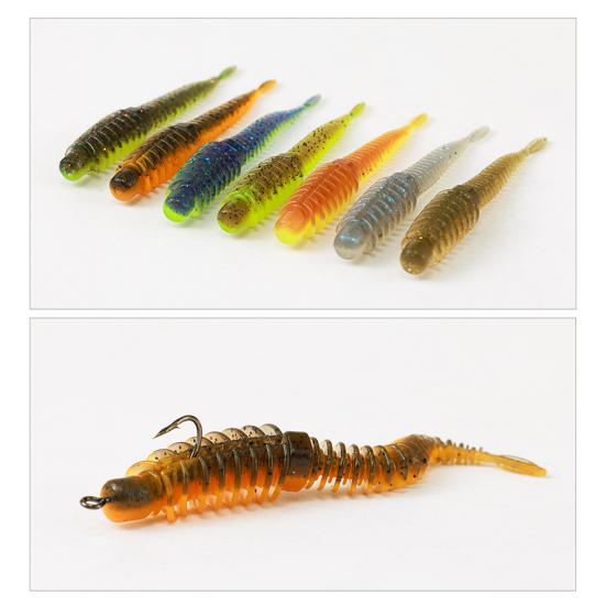 10 шт., мягкие приманки, яркие цвета, гибкие, сильная плавучесть, устойчивые к укусу, плавающие приманки с имитацией червя, рыболовные аксессуары