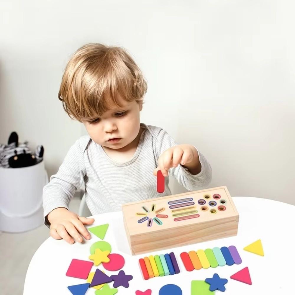 Geometric Solids Montessori Educational Game 3D Shapes Color Shape Sorting Toy  Preschool Element