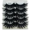 Handmade Dramatic Criss-cross Wispies Fluffies False Eyelashes 8D Mink Hair Thick Long