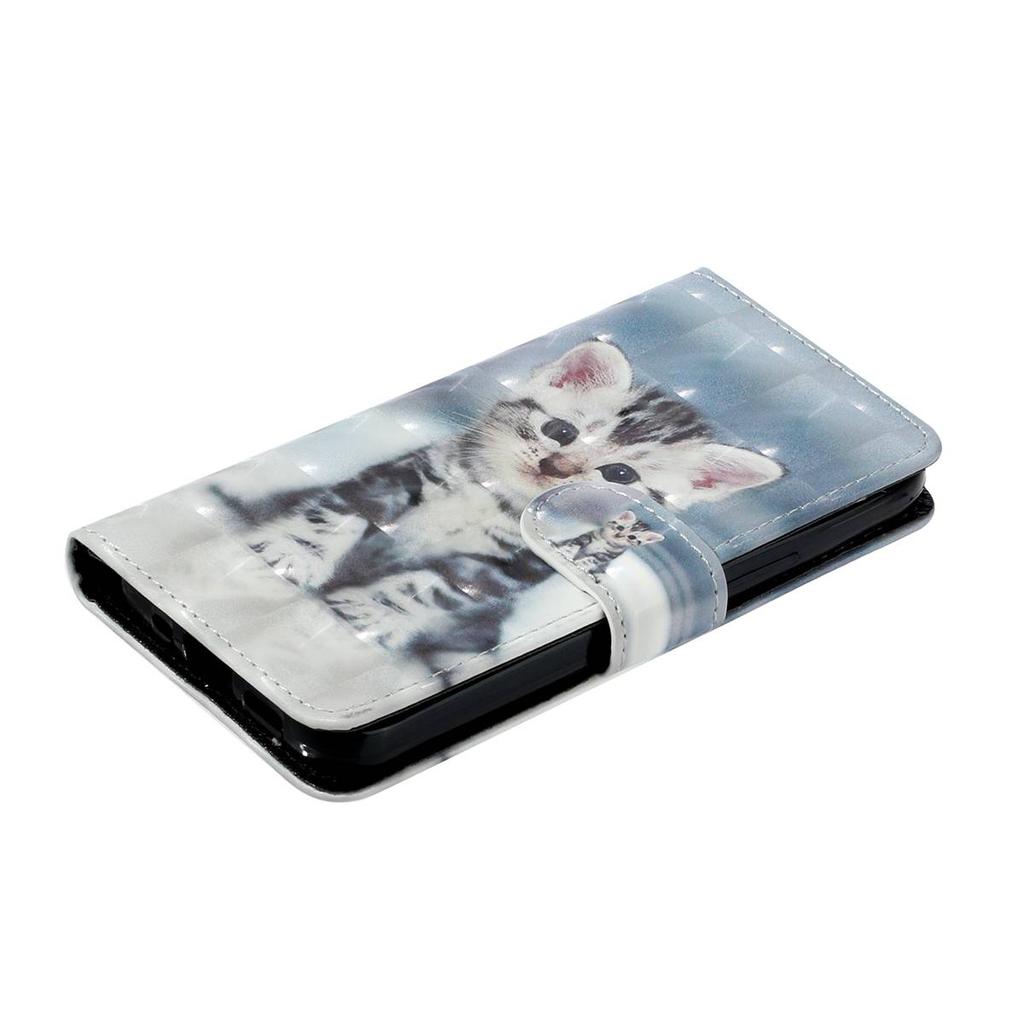 Милый Кот 3D Узор Ударопрочный Слоты для Карт Кожаный Чехол-Кошелек из ПУ для iPhone,Samsung,Huawei,Xiaomi,Moto,Tecno,Google,Nokia,Oppo,ZTE,Blackview..