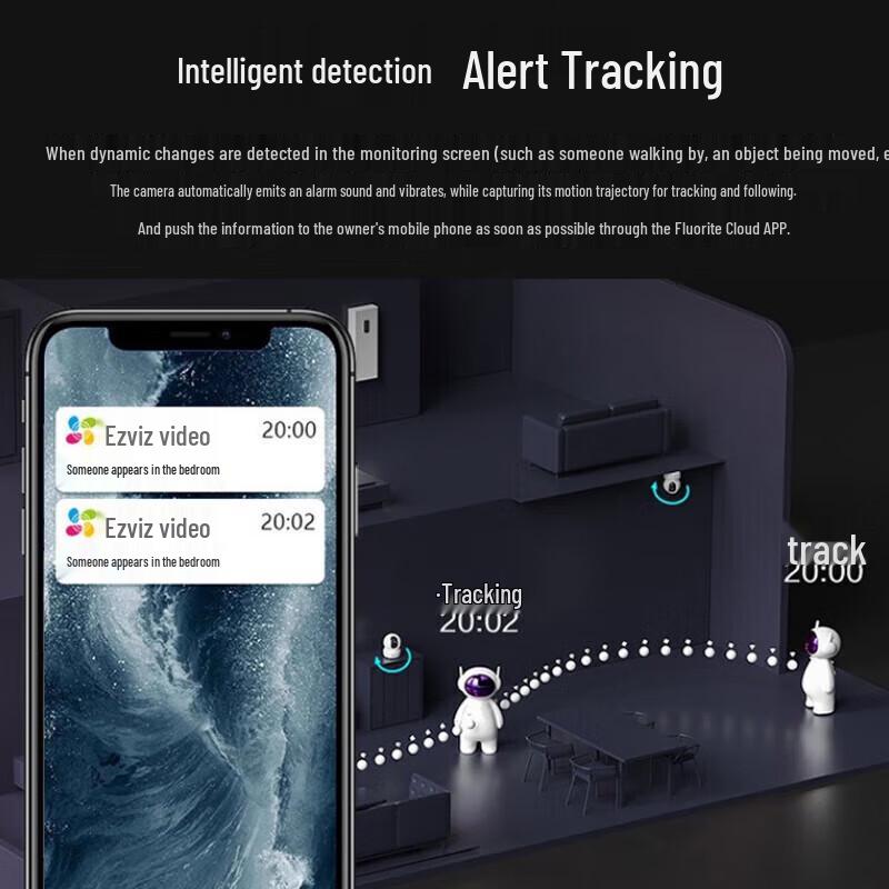 Беспроводная PTZ камера домашней безопасности Ezviz H6C 3 Мп Pro (Китайская версия)