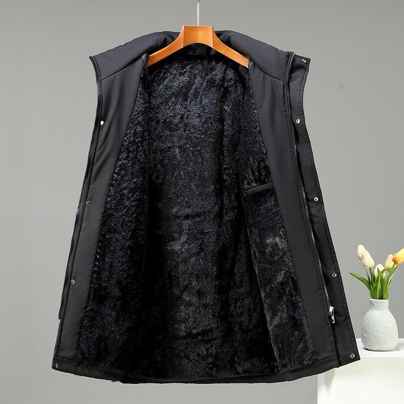 Winter Parka Men's Medium-length Plus Velvet Thickening Fat Loose Cotton Coat Fat Man Plus Size Jacket 4XL-10XL