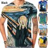 Men Fashion Vincent Van Gogh 3D Printed T-Shirt Trend Casual Elegant Art Painting Pattern Round Neck Tees