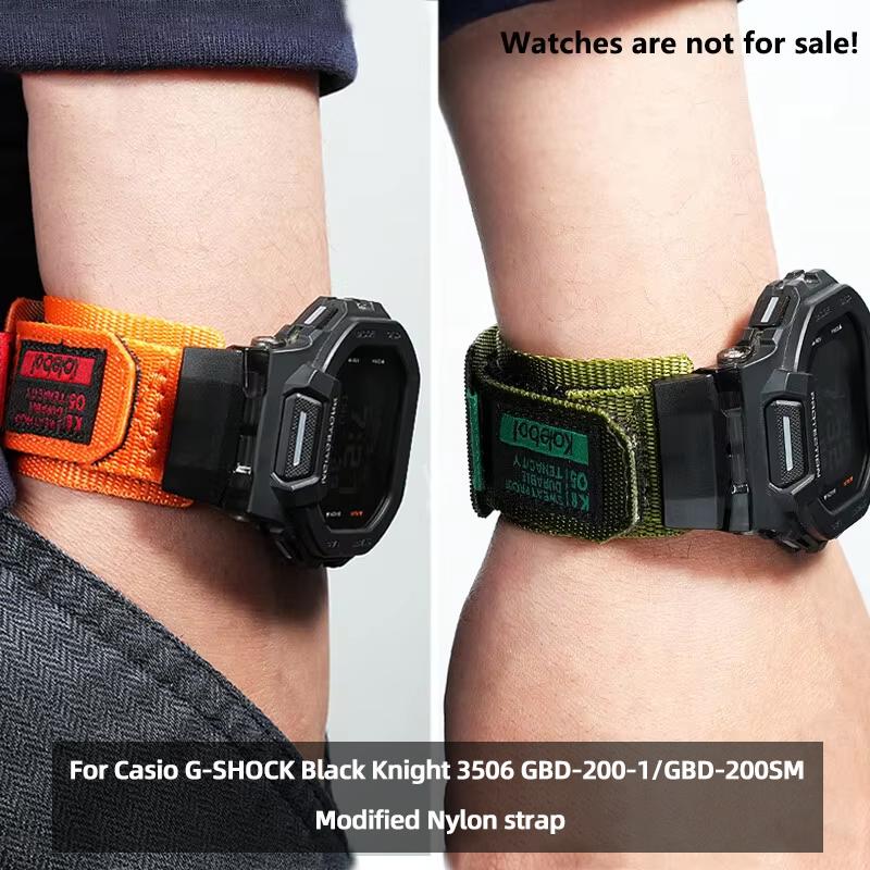 GBD 200 Нейлоновый ремешок для часов Casio G-SHOCK GBD-200SM/UU/RD GBD 200-1/2/9 Модифицированный холщовый ремешок Мужской браслет для активного отдыха