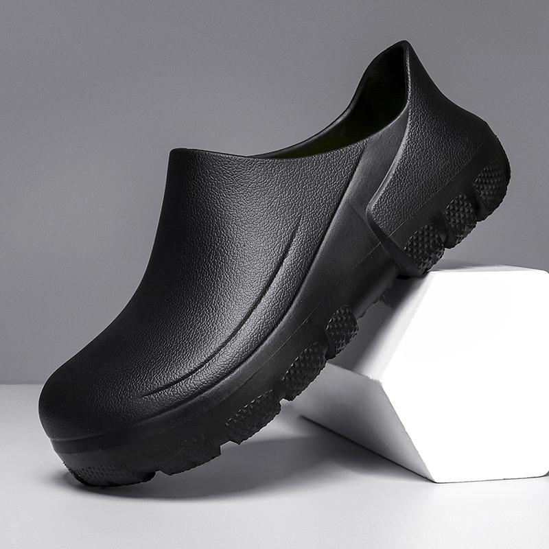 Мужская обувь для поваров, водонепроницаемая обувь для рыбалки, нескользящая рабочая обувь для улицы, маслостойкие сандалии для кухни, легкие мужские садовые сабо